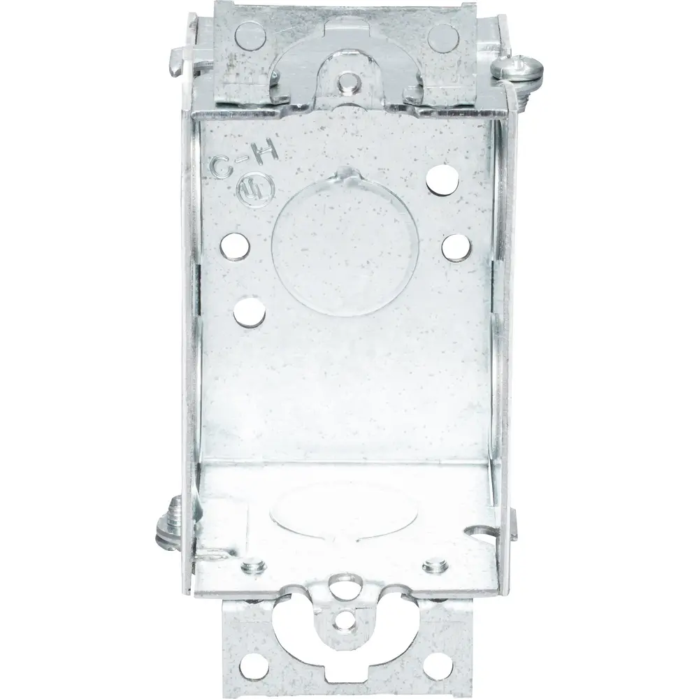2" Gangable Switch Box, (4) 1/2" KO, Conduit, No Clamps, Ears, 10 Cu. In.