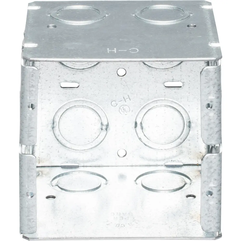 2-Gang Masonry Box, 3-1/2", 44 Cu. In.