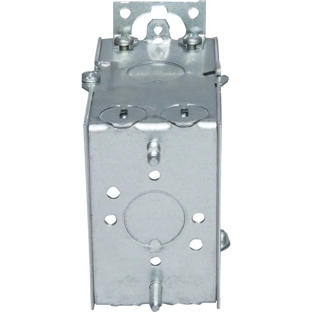 3-1/2" Gangable Switch Box, (2) Cable, (4) 1/2" KO, NM Clamps, Ears, 18 Cu. In.