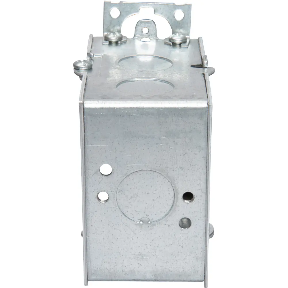 3-1/2" Gangable Switch Box, (5) 1/2" KO, Conduit, No Clamps, Ears, 18 Cu. In. 1 3-1/2" Gangable Switch Box, (5) 1/2" KO, Conduit, No Clamps, Ears, 18 Cu. In.