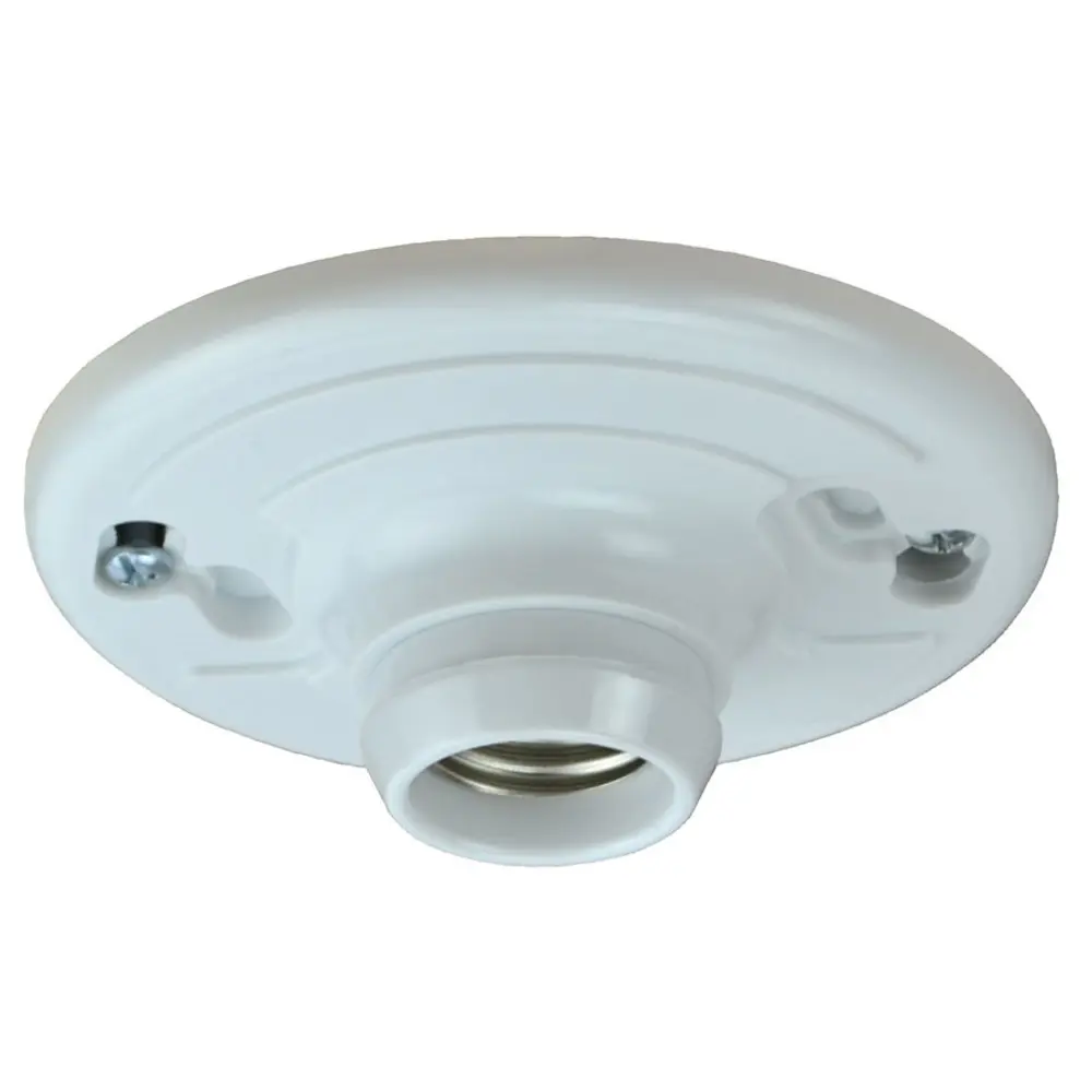 Keyless Incandescent Lamp Holder, Medium Base, White 1 Keyless Incandescent Lamp Holder, Medium Base, White