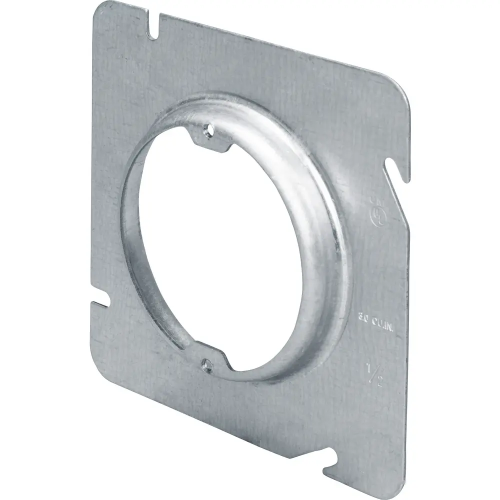 4-11/16" Square Cover, 1/2" Raised, w/ Ears 2-3/4", 3.3 Cu. In., Steel 3 4-11/16" Square Cover, 1/2" Raised, w/ Ears 2-3/4", 3.3 Cu. In., Steel