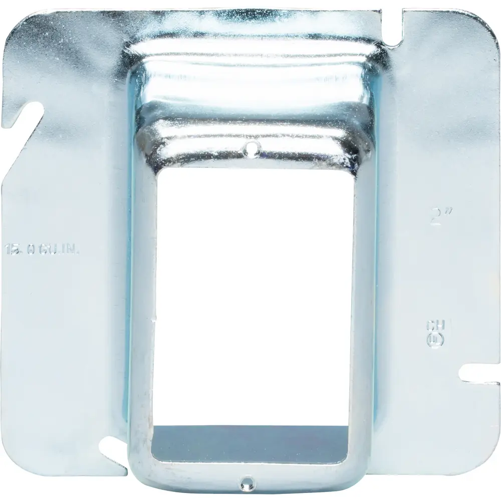 4-11/16" Square Cover, Single-Device, 2" Raised, 15 Cu. In., Steel 2 4-11/16" Square Cover, Single-Device, 2" Raised, 15 Cu. In., Steel