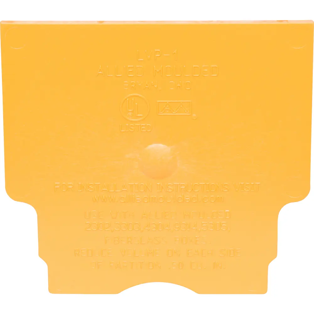 Low Voltage Divider Plate w/ fiberglassBOX™, Orange