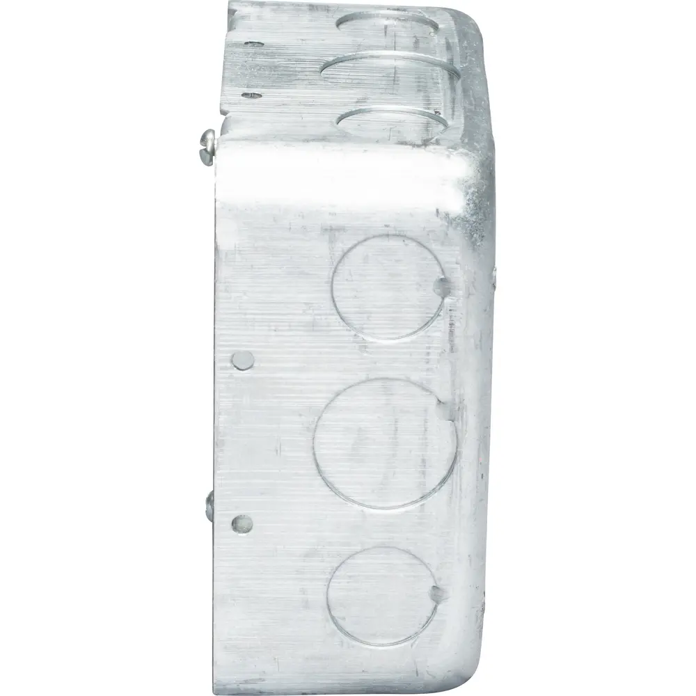 4-11/16" Square Extension Ring, (8) 1/2", (4) 3/4" KO, 42 Cu. In., Steel