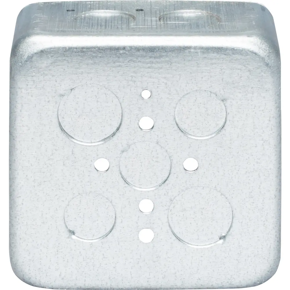 4-11/16" Square Outlet Box, Drawn, Air Plenum, (3) 1/2", (10) 3/4" KO, 42 Cu. In., Steel