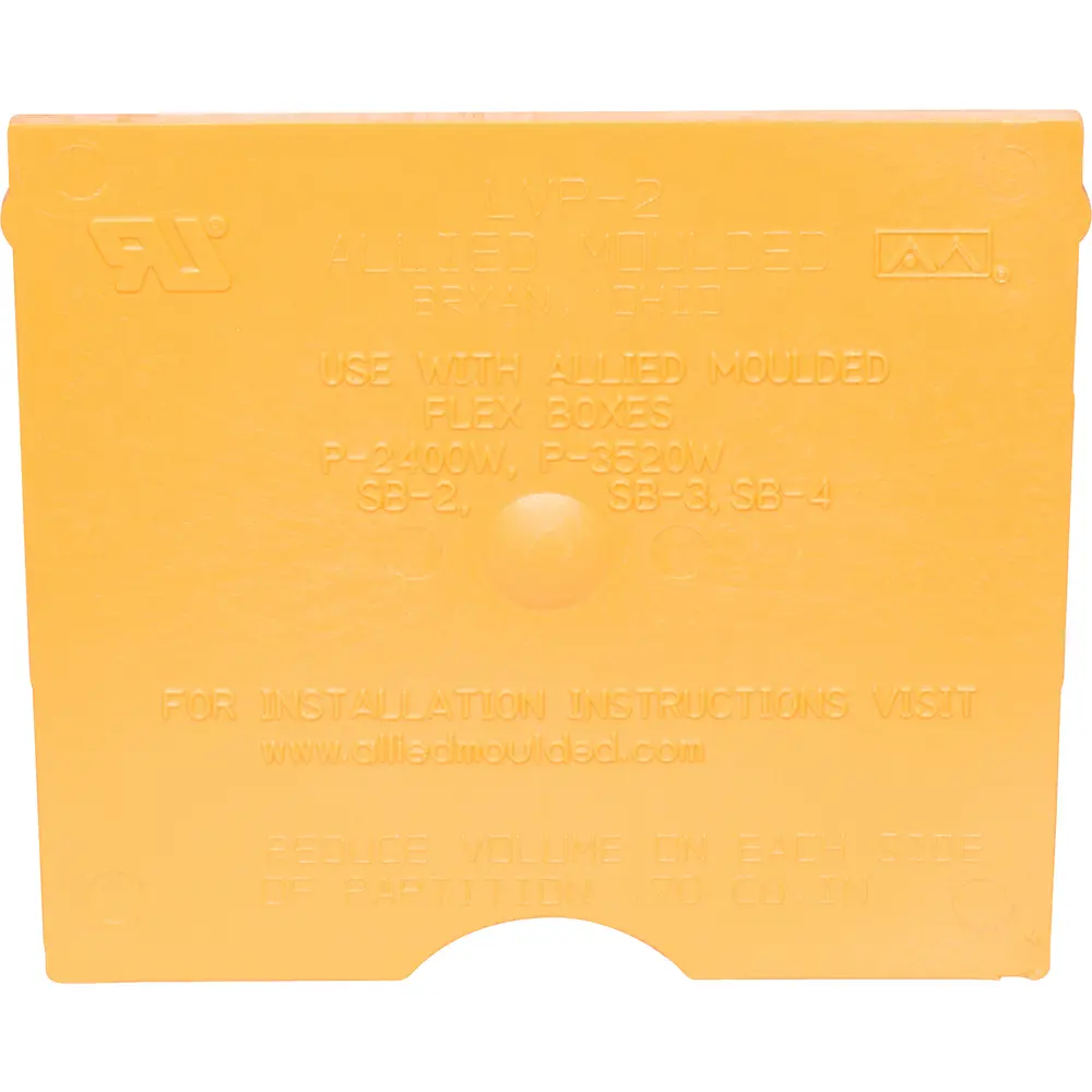 Low Voltage Divider Plate w/ SLIDERBOX®, Orange