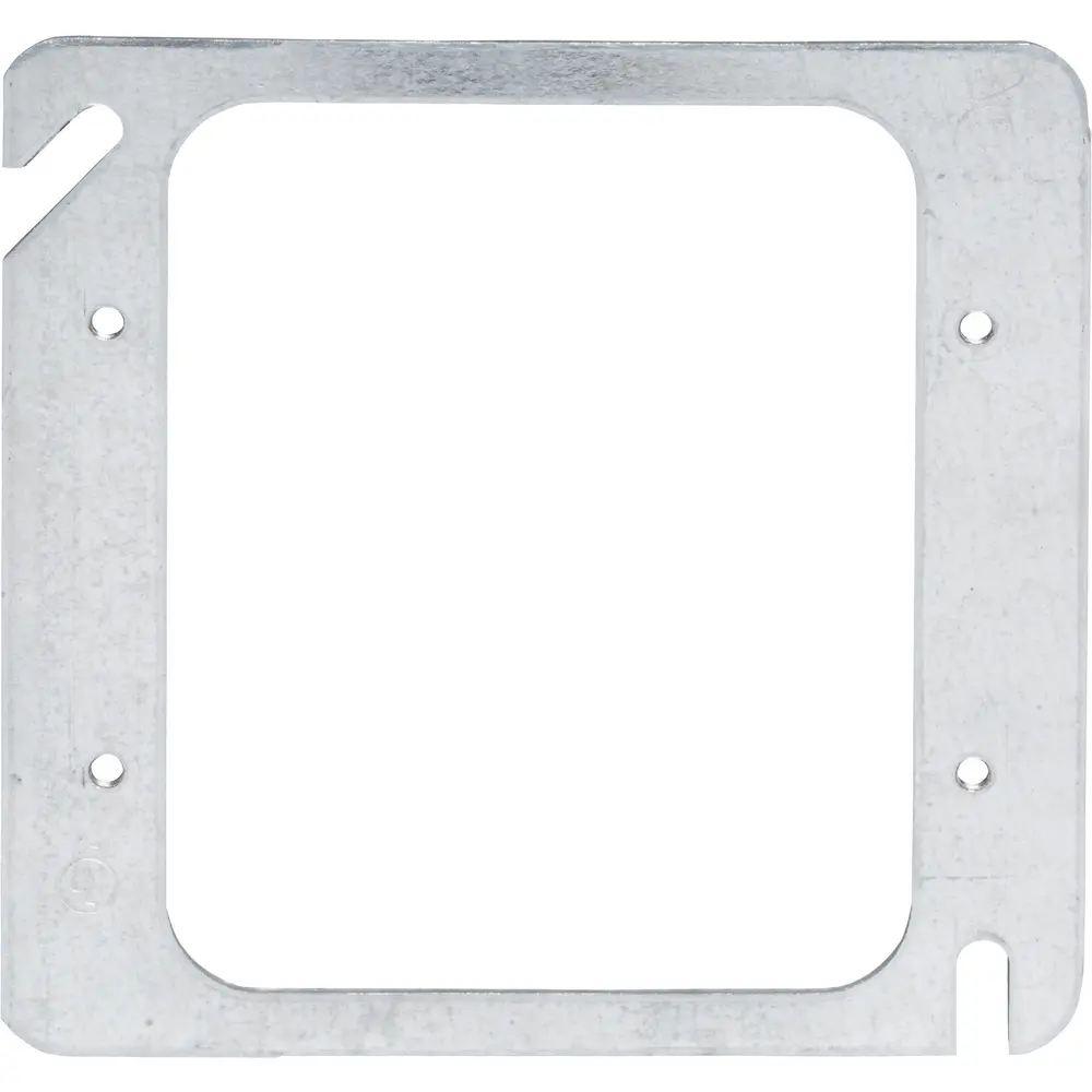 4" Square Mud Ring, Flat, 2-Device, Steel 1 4" Square Mud Ring, Flat, 2-Device, Steel