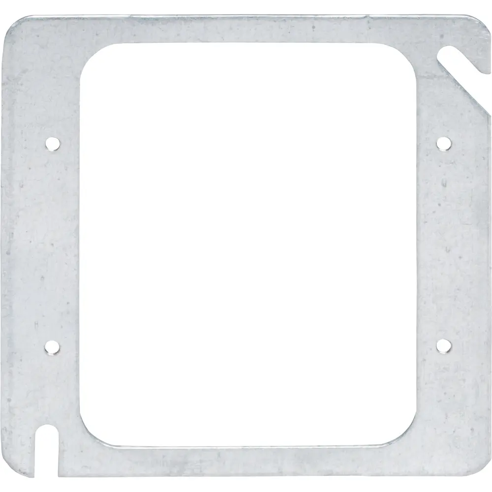 4" Square Mud Ring, Flat, 2-Device, Steel 2 4" Square Mud Ring, Flat, 2-Device, Steel