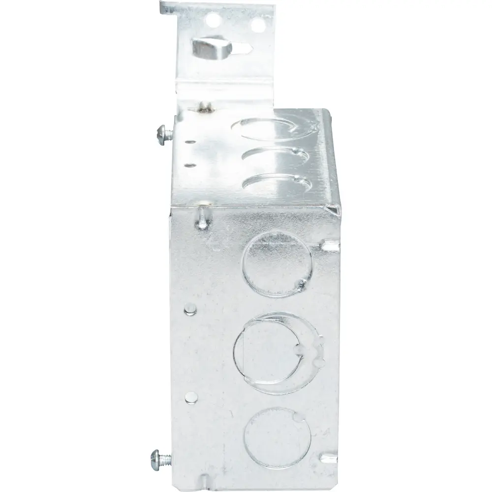 4" Square Outlet Box, (13) 1/2", (2) 3/4", VMS, Welded, 30.3 Cu. In., Steel