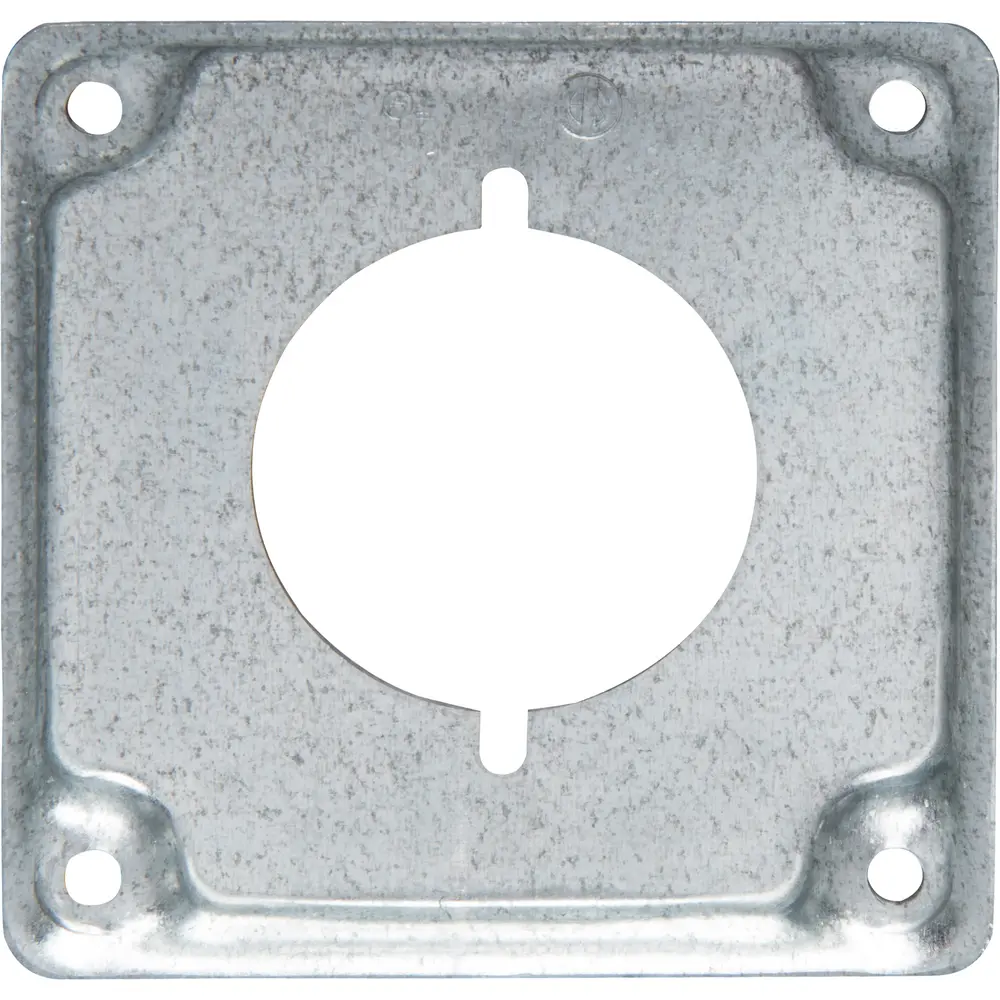 4" Square Surface Cover, Raised, 2-9/64" 30/50A Receptacle, 5.5 Cu. In., Steel 1 4" Square Surface Cover, Raised, 2-9/64" 30/50A Receptacle, 5.5 Cu. In., Steel