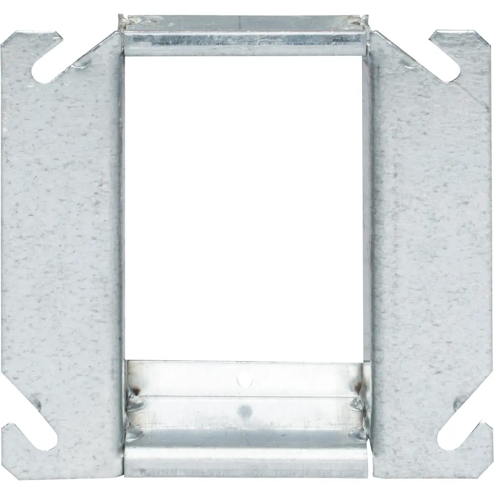 4" Tile Wall Square Cover, Single-Device, 1-1/4" Raised, 9.3 Cu. In., Steel