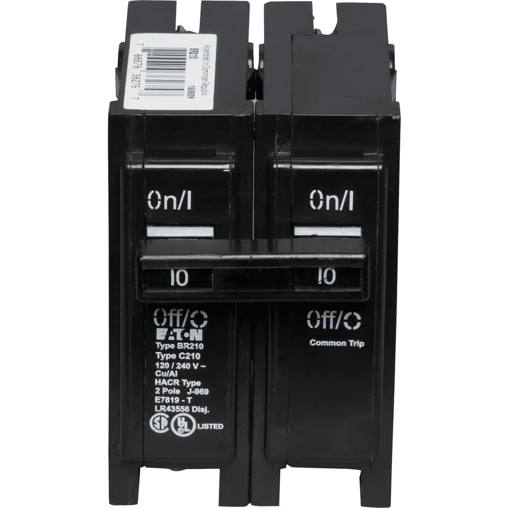 10 A 2-Pole 120/240 VAC BR Plug-In Circuit Breaker