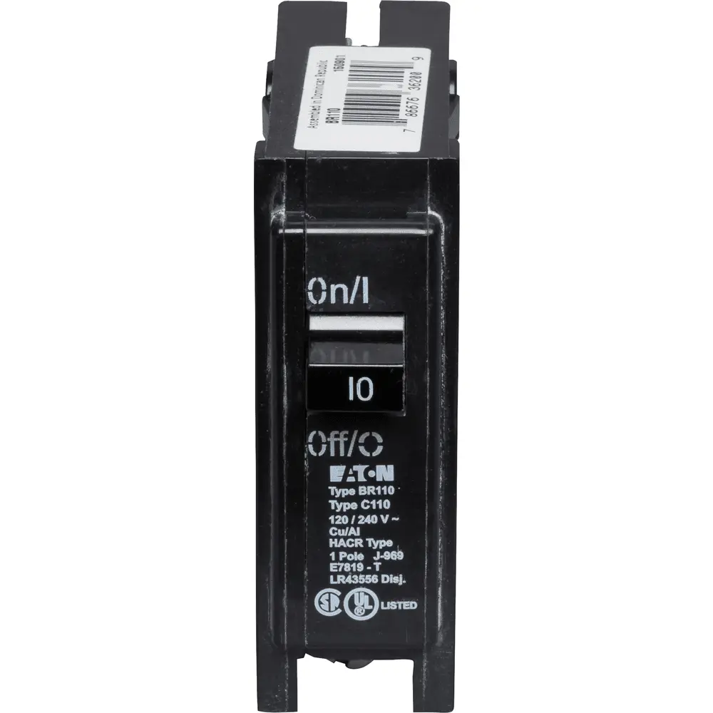 10 A Single-Pole 120/240 VAC BR Plug-In Circuit Breaker