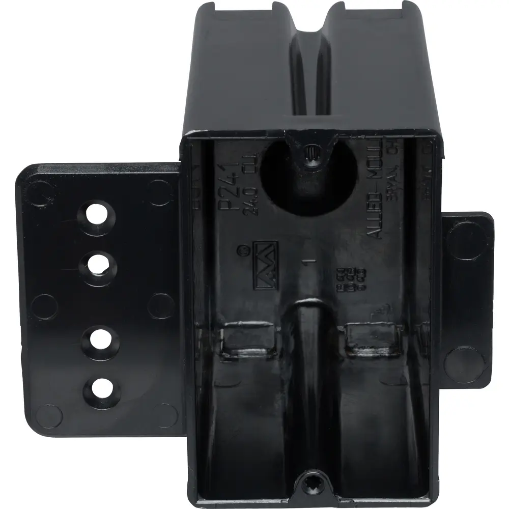 Single-Gang Electrical Box w/ Face Bracket Mount, Black