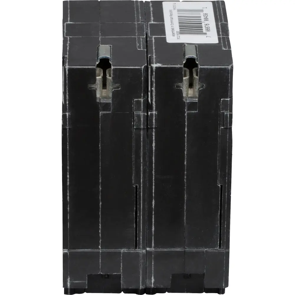 (1) 2P 15 A, (1) 2P 20 A, 120/240 VAC BQ Tandem Plug-In Circuit Breaker