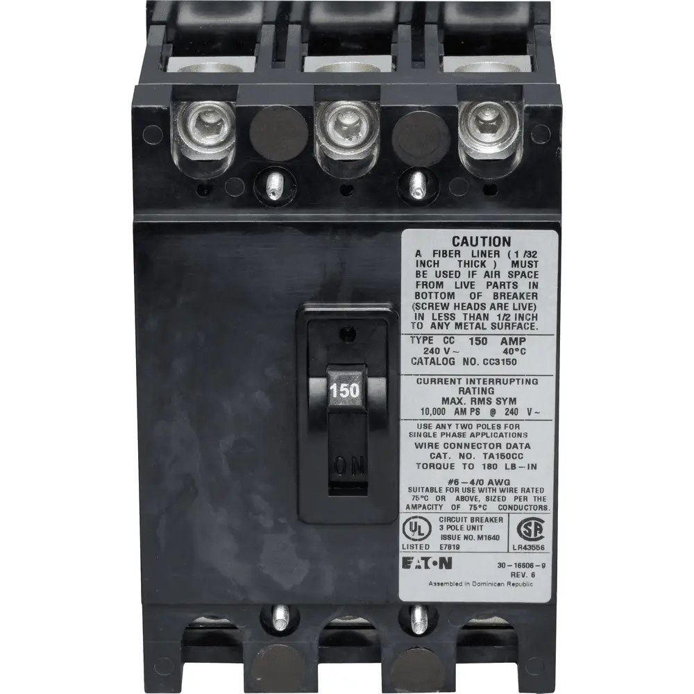 150 A 2-Pole 240 VAC CC Molded Case Circuit Breaker