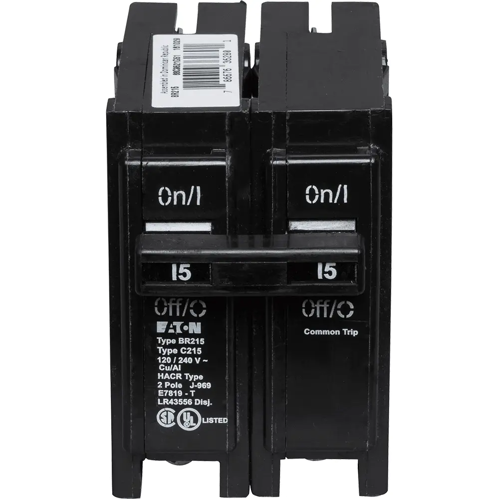 15 A 2-Pole 120/240 VAC BR Plug-In Circuit Breaker