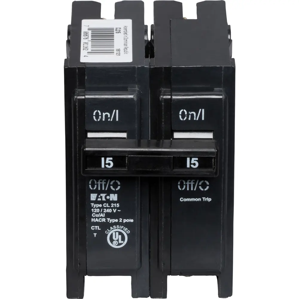 15 A 2-Pole 120/240 VAC CL Plug-In Circuit Breaker