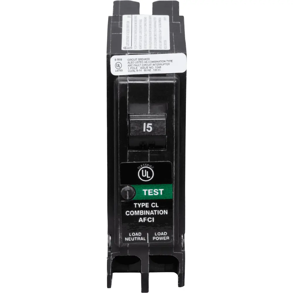 15 A Single-Pole 120/240 VAC AFCI Combination Plug-In Circuit Breaker