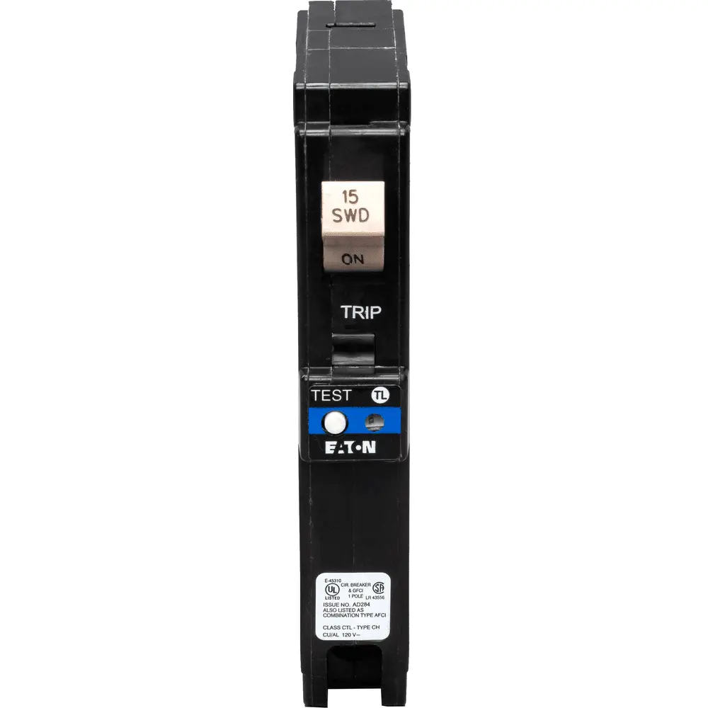 15 A Single-Pole 120/240 VAC CH Dual Function AFCI/GFCI Circuit Breaker