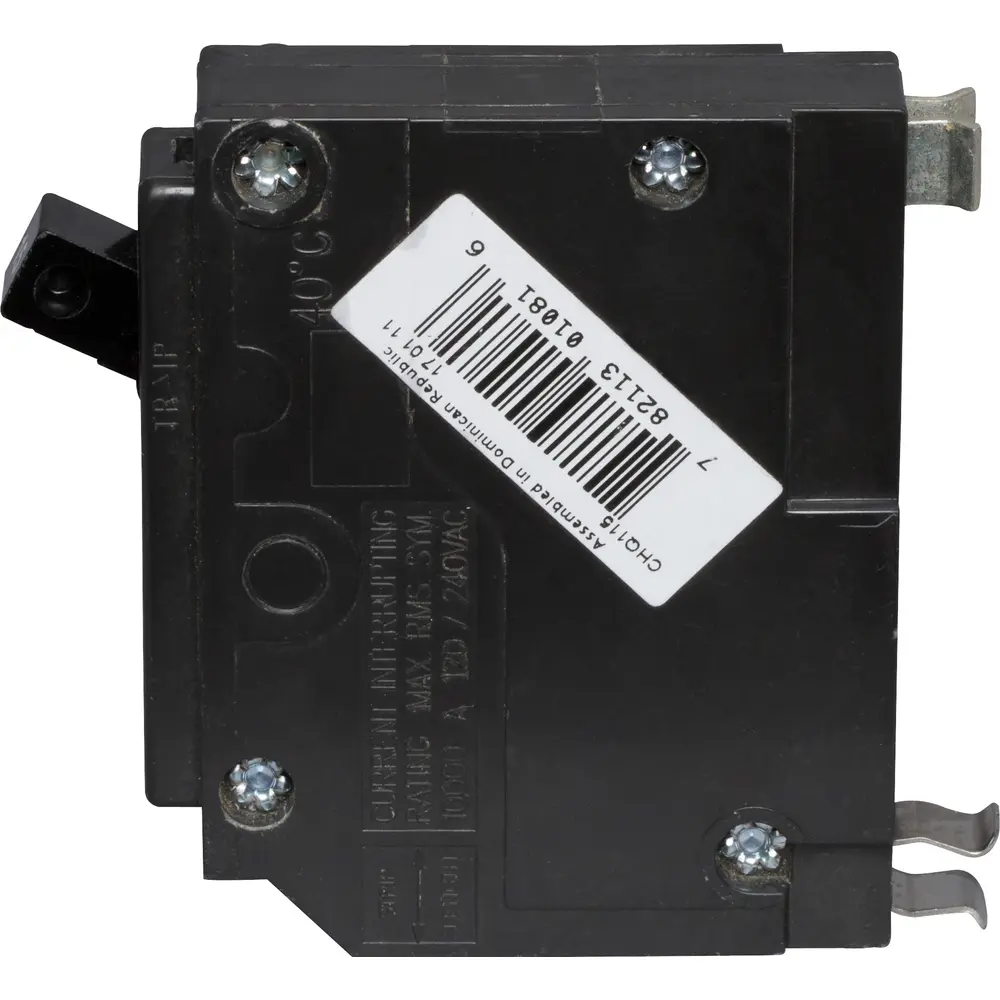 15 A Single-Pole 120/240 VAC CHQ Plug-In Circuit Breaker 3 15 A Single-Pole 120/240 VAC CHQ Plug-In Circuit Breaker