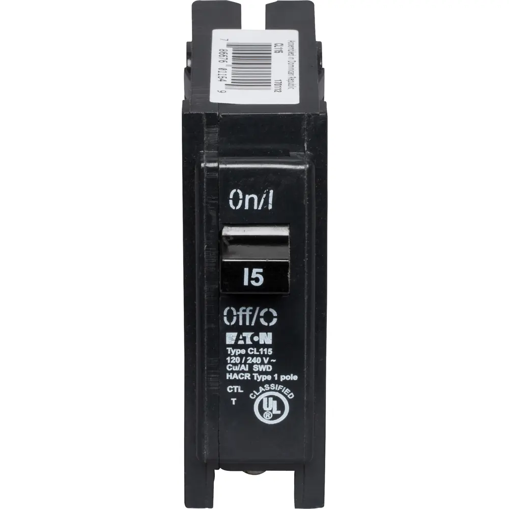 15 A Single-Pole 120/240 VAC CL Plug-In Circuit Breaker