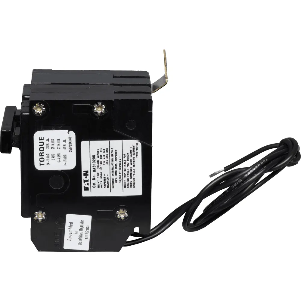20 A Single-Pole 120/240 VAC BAB Bolt-On Shunt Trip Circuit Breaker