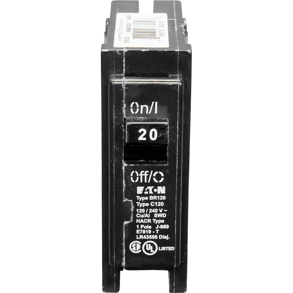 20 A Single-Pole 120/240 VAC BR Plug-In Circuit Breaker