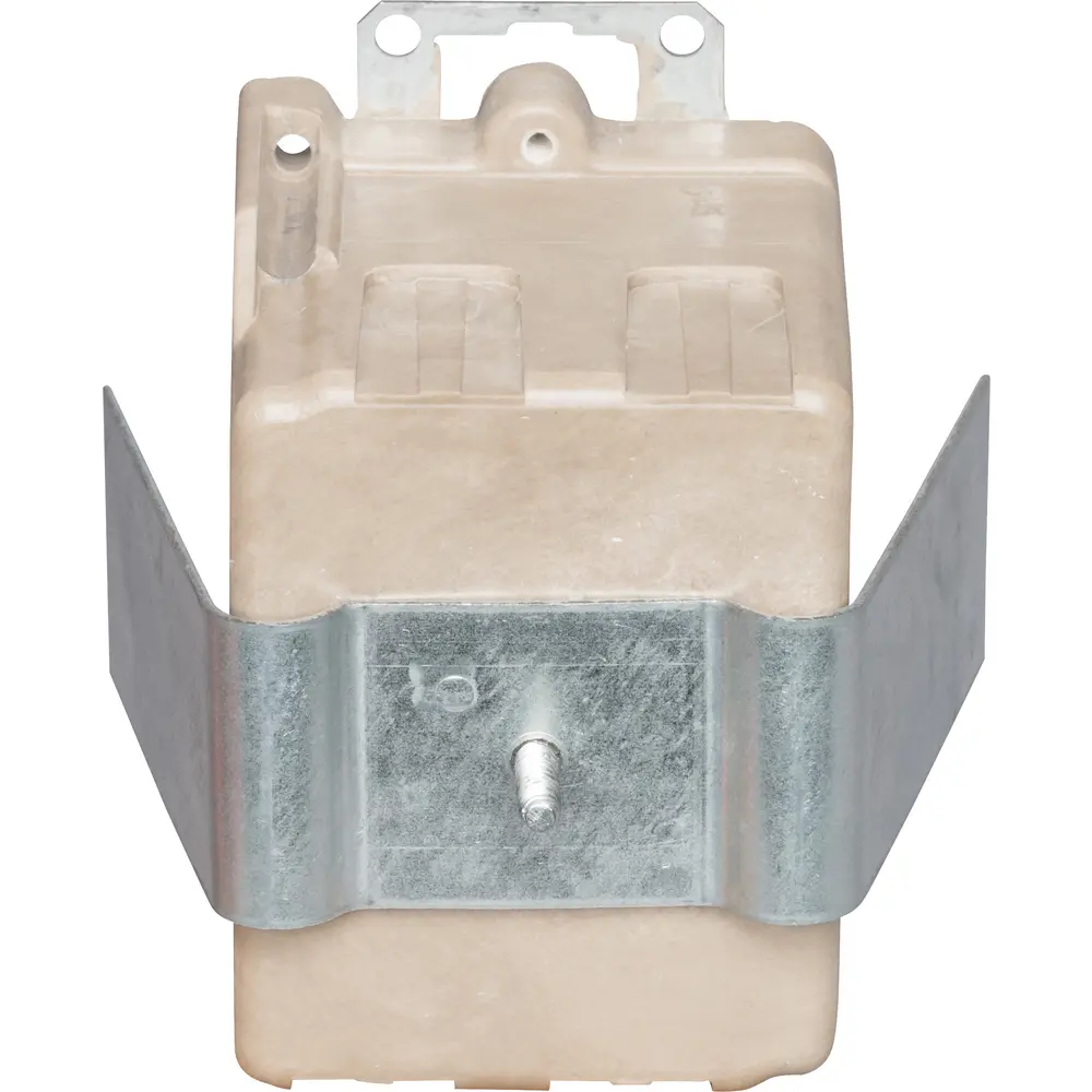 Single-Gang Electrical Box w/ Snap Bracket/Metal Ear, 14 Cu. In., Beige 1 Single-Gang Electrical Box w/ Snap Bracket/Metal Ear, 14 Cu. In., Beige