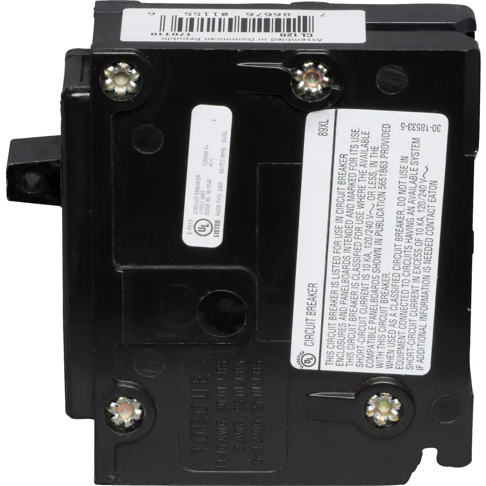 20 A Single-Pole 120/240 VAC CL Plug-In Circuit Breaker