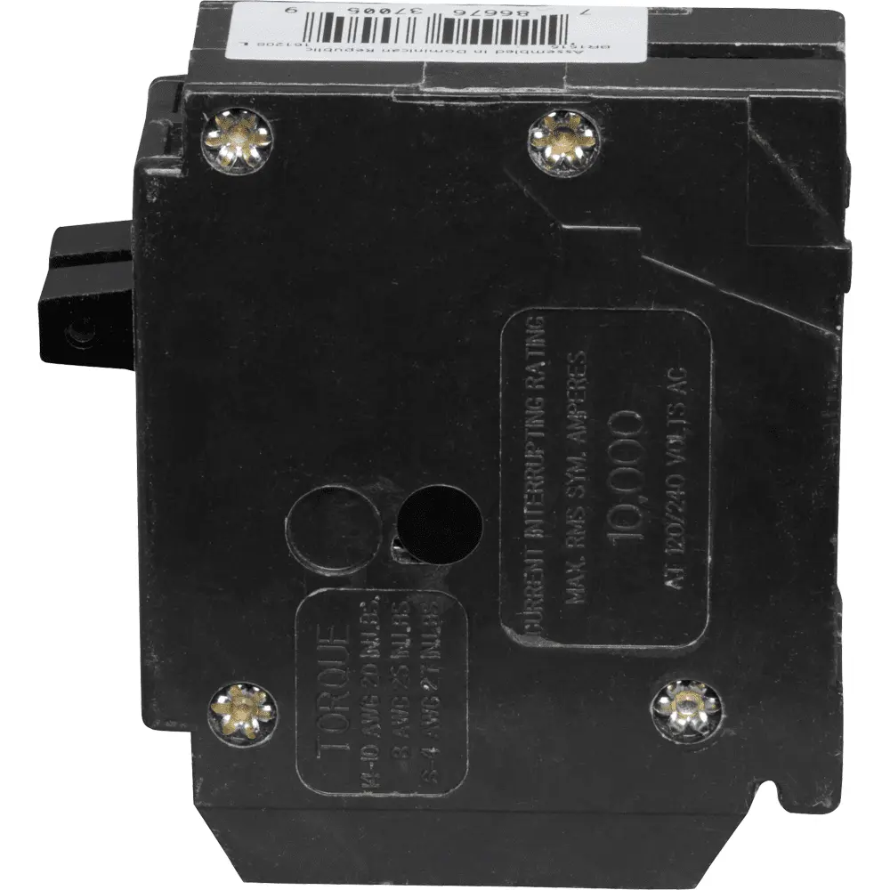 (2) 1P 15 A, 120/240 VAC BR Tandem Plug-In Circuit Breaker
