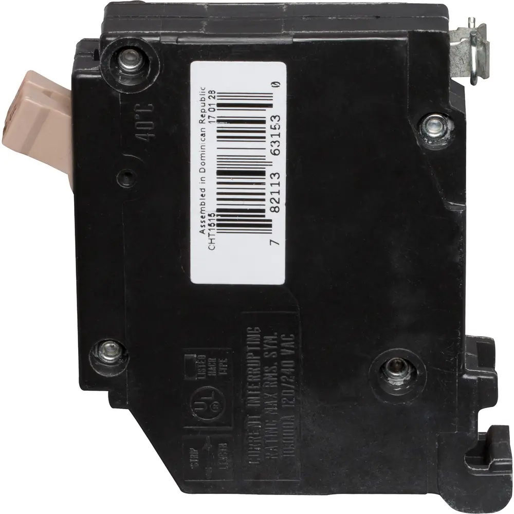 (2) 1P 15 A, 120/240 VAC CHT Tandem Plug-In Circuit Breaker