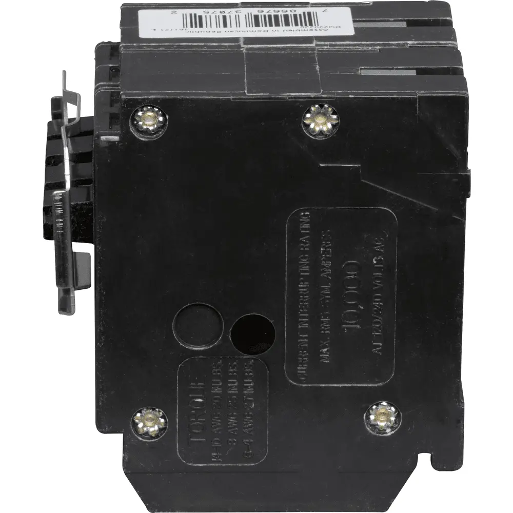 (2) 2P 20A, 120/240 VAC BQ Tandem Plug-In Circuit Breaker 3 (2) 2P 20A, 120/240 VAC BQ Tandem Plug-In Circuit Breaker