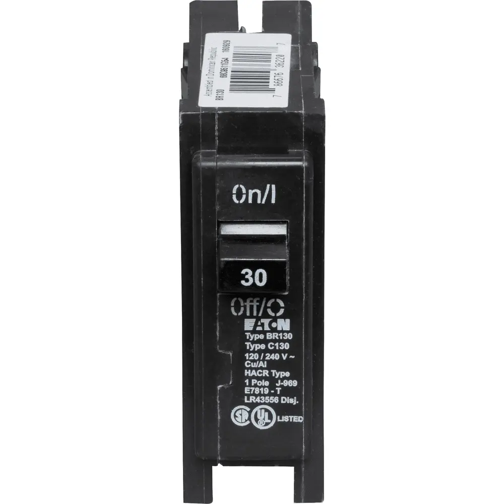 30 A Single-Pole 120/240 VAC BR Plug-In Circuit Breaker 2 30 A Single-Pole 120/240 VAC BR Plug-In Circuit Breaker