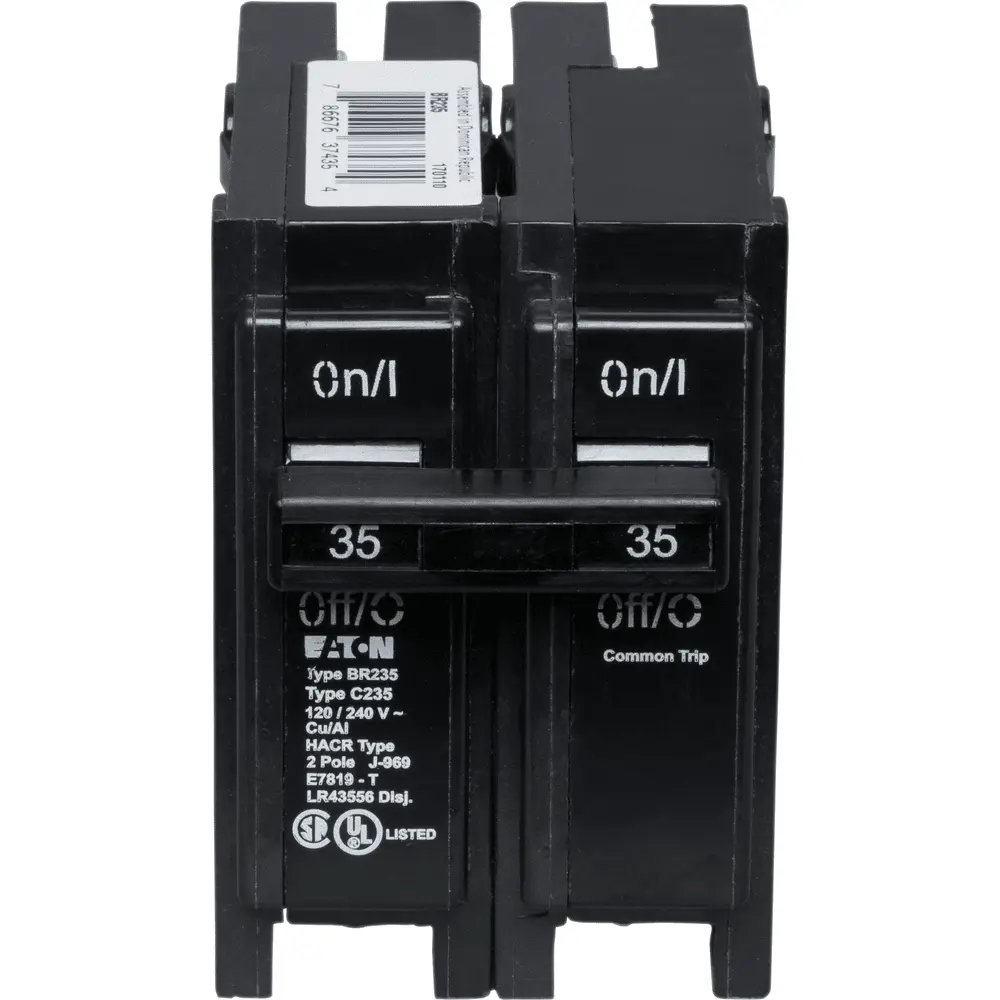 35 A 2-Pole 120/240 VAC BR Plug-In Circuit Breaker