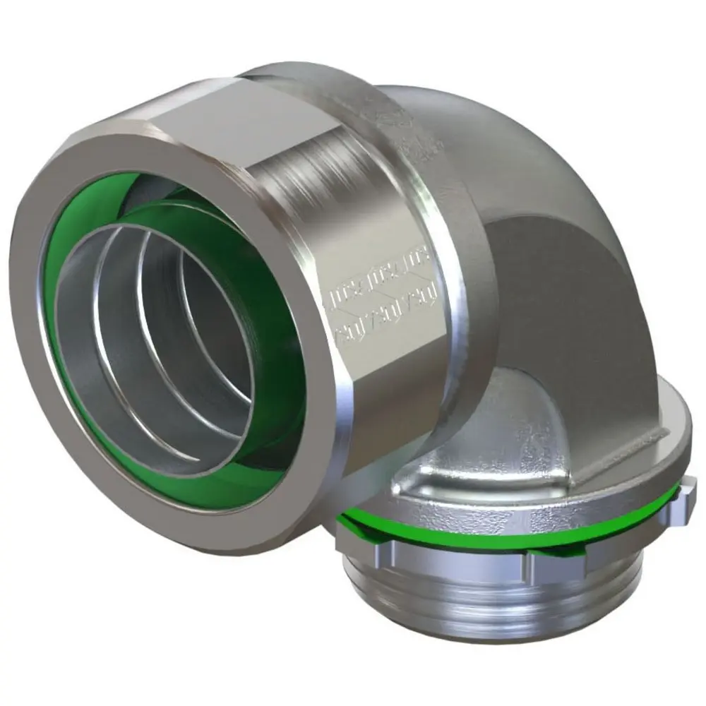 1-1/4" 90º Liquid Tight Connector, Steel