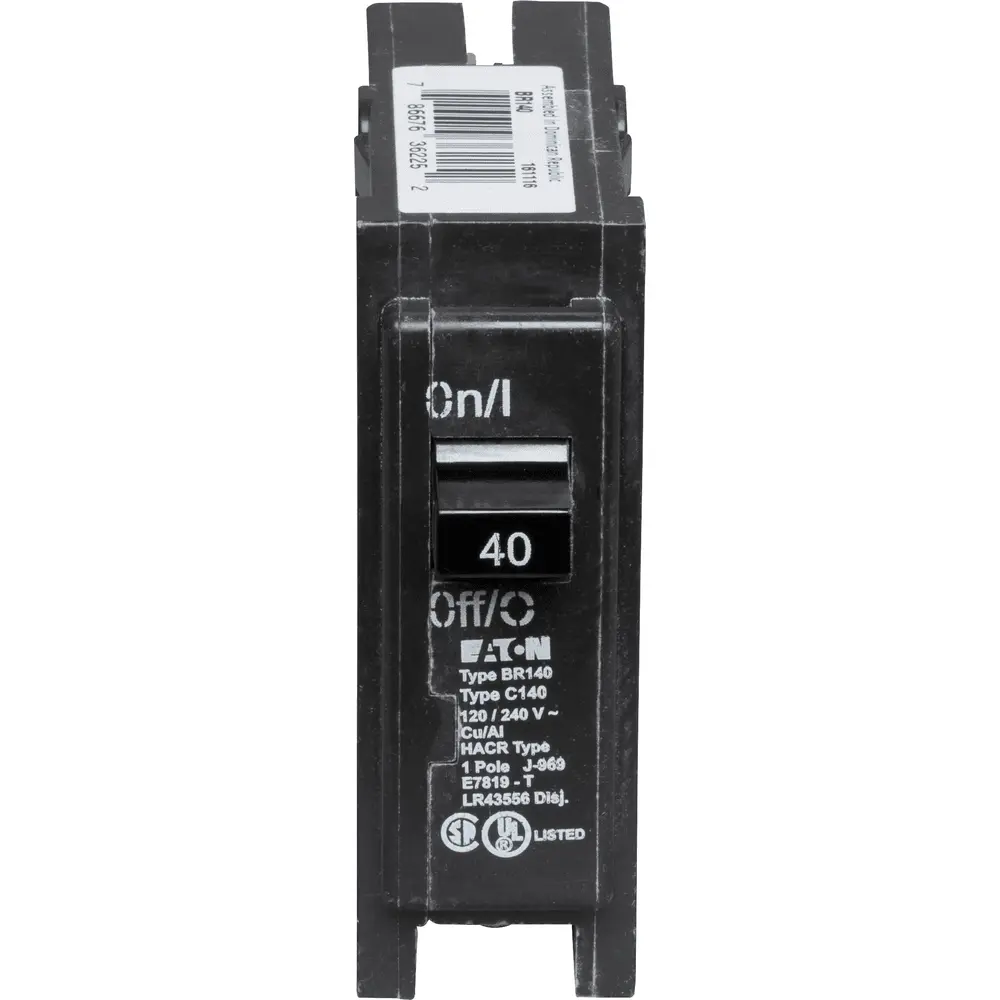 40 A Single-Pole 120/240 VAC BR Plug-In Circuit Breaker
