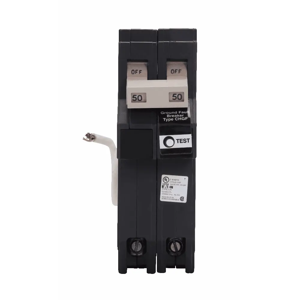 50 A 2-Pole 120/240 VAC CH GFCI Plug-In Circuit Breaker 1 50 A 2-Pole 120/240 VAC CH GFCI Plug-In Circuit Breaker