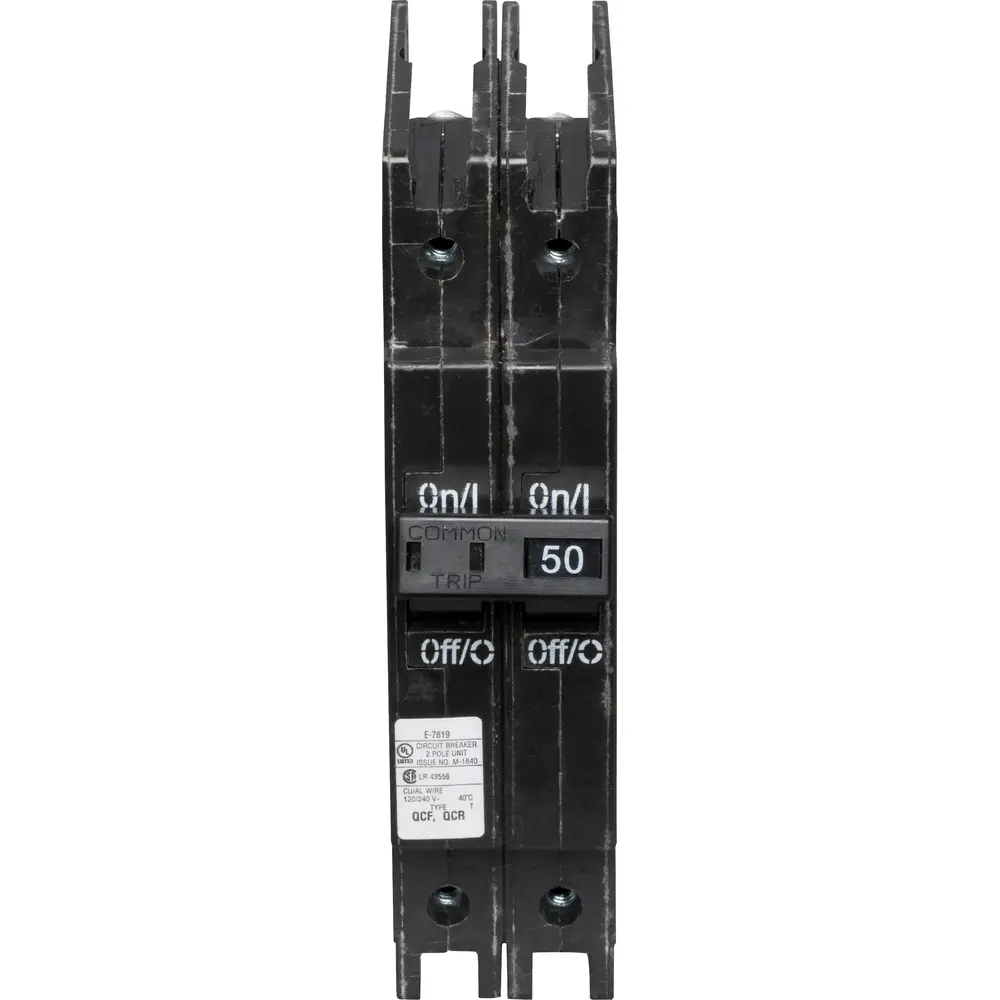 50 A 2-Pole 120/240 VAC QCF Feed-Thru Circuit Breaker