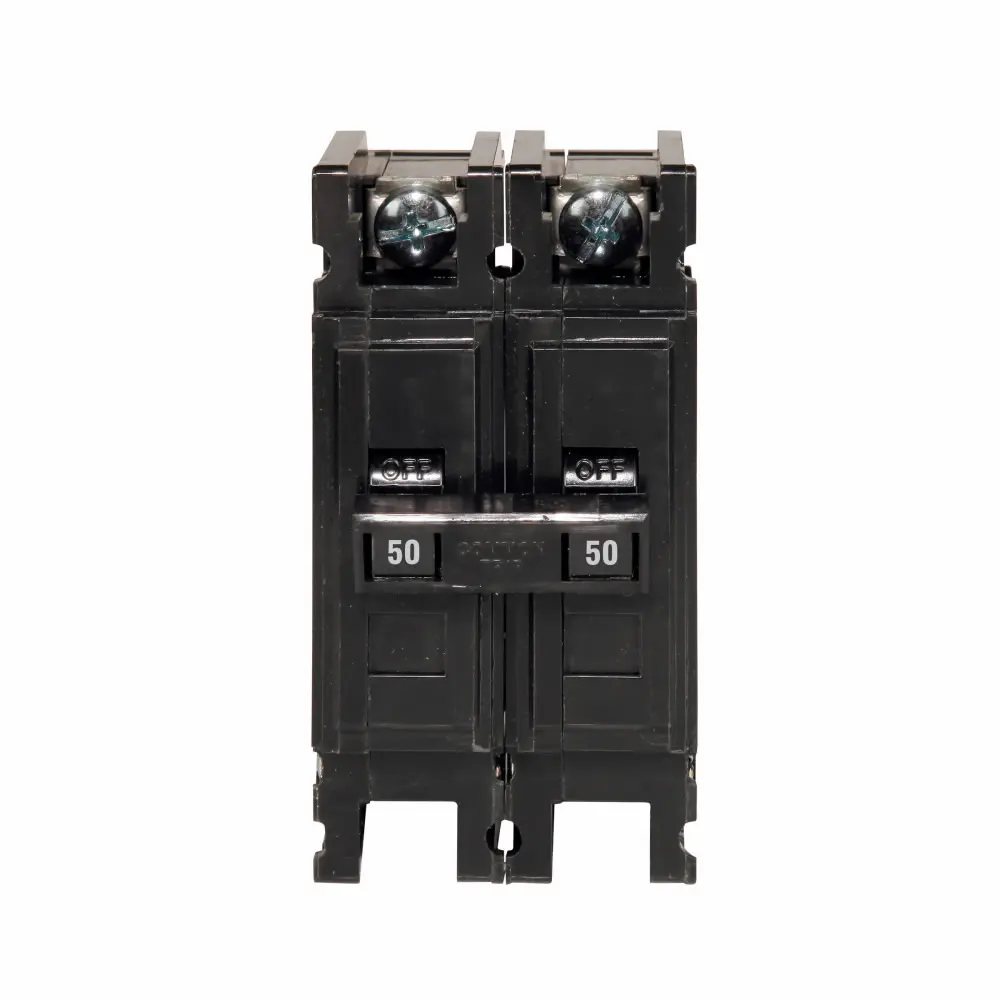 50 A 2-Pole 120/240 VAC QC Industrial Plug-In Circuit Breaker 1 50 A 2-Pole 120/240 VAC QC Industrial Plug-In Circuit Breaker