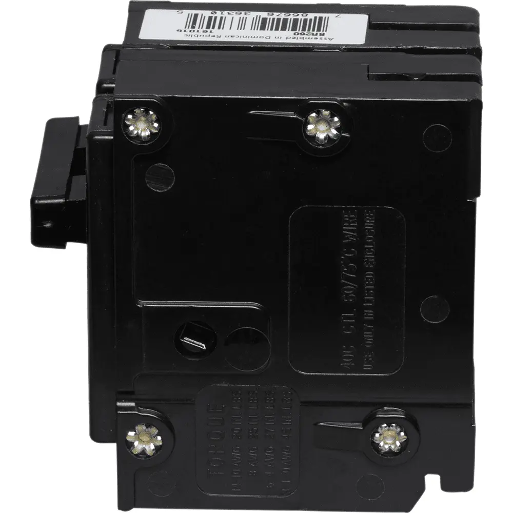 60 A 2-Pole 120/240 VAC BR Plug-In Circuit Breaker