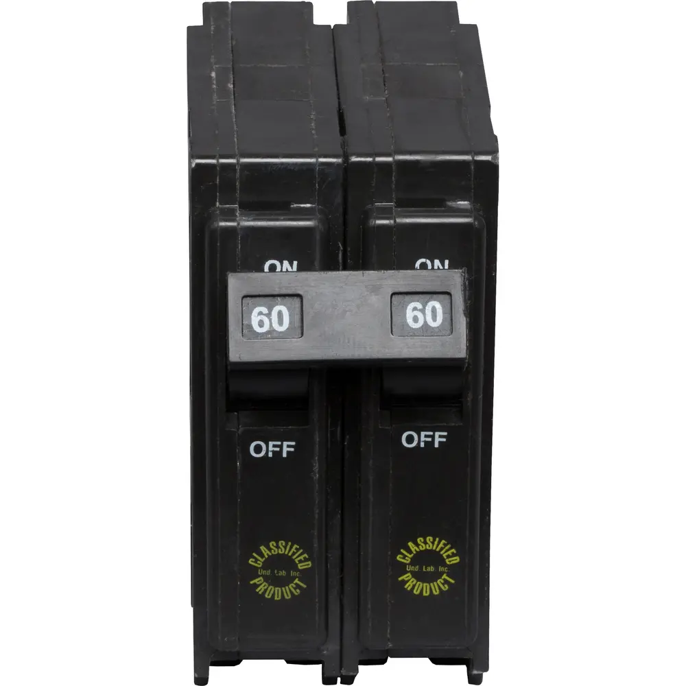 60 A 2-Pole 120/240 VAC CHQ Plug-In Circuit Breaker