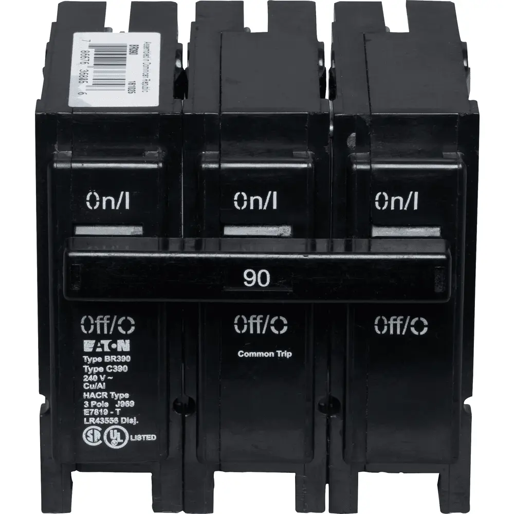 90 A 3-Pole 240 VAC BR Plug-In Circuit Breaker 2 90 A 3-Pole 240 VAC BR Plug-In Circuit Breaker