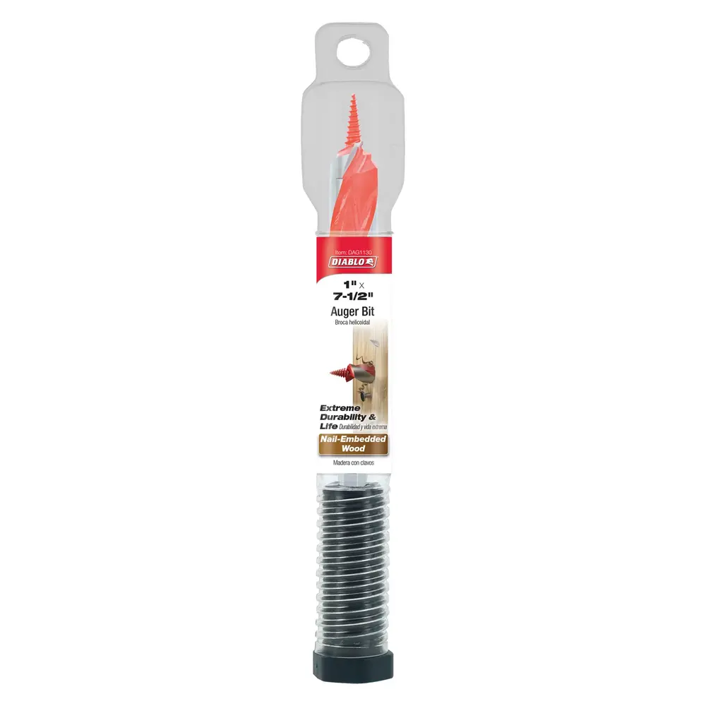 1" x 7-1/2" Auger Bit for Wood & Nail-Embedded Wood
