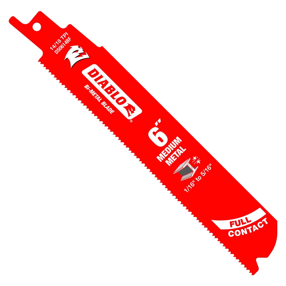 6" 14/18TPI Bi-Metal Reciprocating Saw Blade for Medium Metal