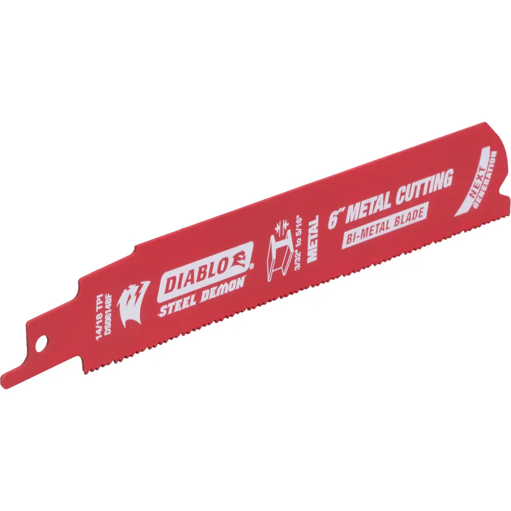6" 14/18TPI Bi-Metal Reciprocating Saw Blade for Medium Metal