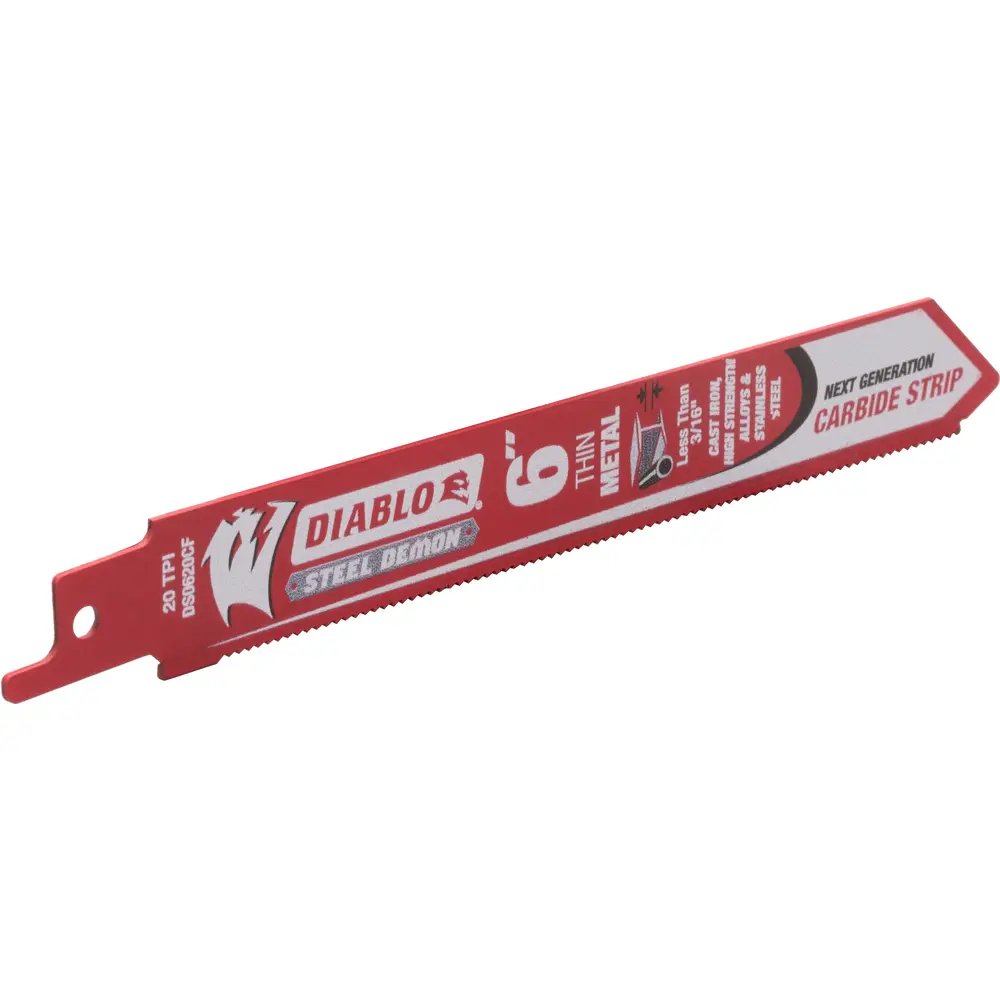6" 20TPI Steel Demon™ Carbide Teeth Reciprocating Saw Blade for Thin Metal 3 6" 20TPI Steel Demon™ Carbide Teeth Reciprocating Saw Blade for Thin Metal