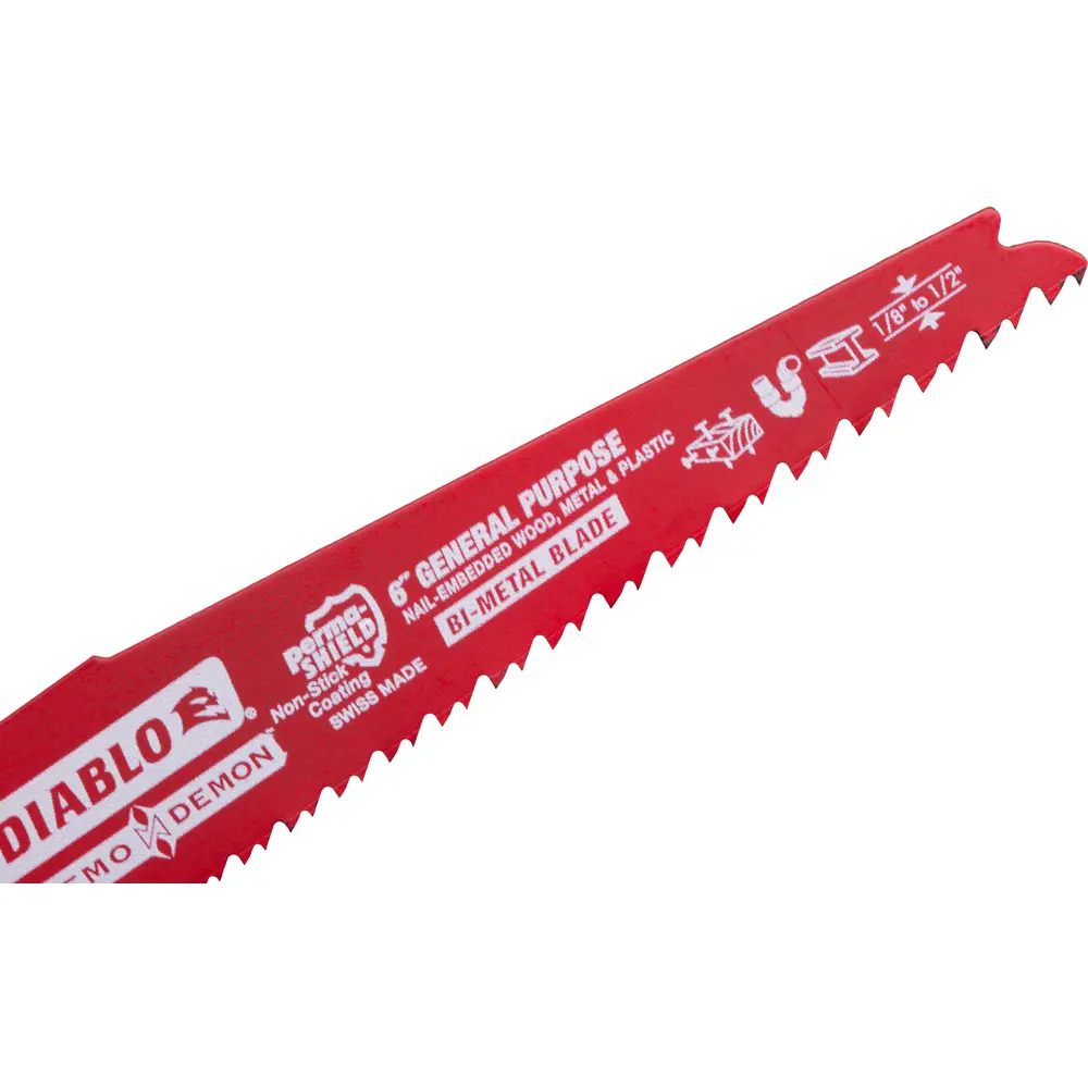 6" 8/14TPI Bi-Metal Reciprocating Saw Blade for General Purpose Cuts