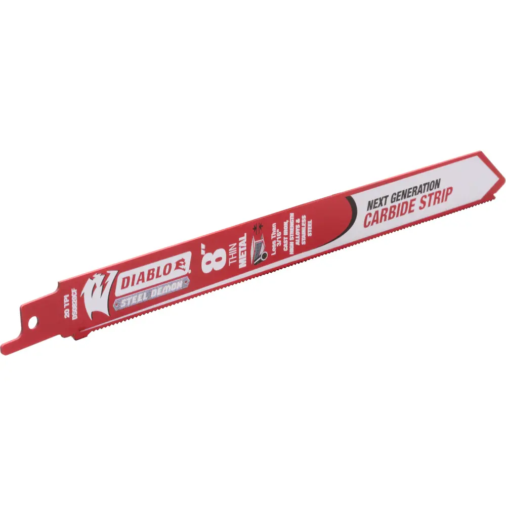 8" 20TPI Steel Demon™ Carbide Teeth Reciprocating Saw Blade for Thin Metal 3 8" 20TPI Steel Demon™ Carbide Teeth Reciprocating Saw Blade for Thin Metal